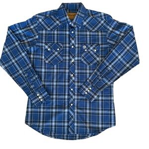 Wrangler Retro Western Pearl Snap Shirt Plaid Men’s Medium